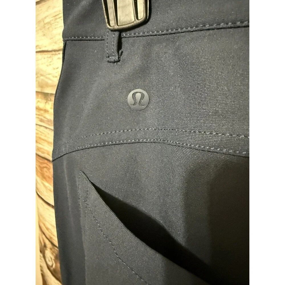 Lululemon Pants Womens Sz 4 Navy Blue Skinny Stretch Nylon Zip Fly Technical